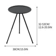 thumbnail image 1 of Table Basse Ronde Extérieure Pliante Petite Table Ronde Portable et Réglable Table de Camping Équipement de Camping Pique-Nique à Double Couche avec Support Lumineux Table Basse Tables de Pique-Nique pour l'Extérieur, 1 of 6