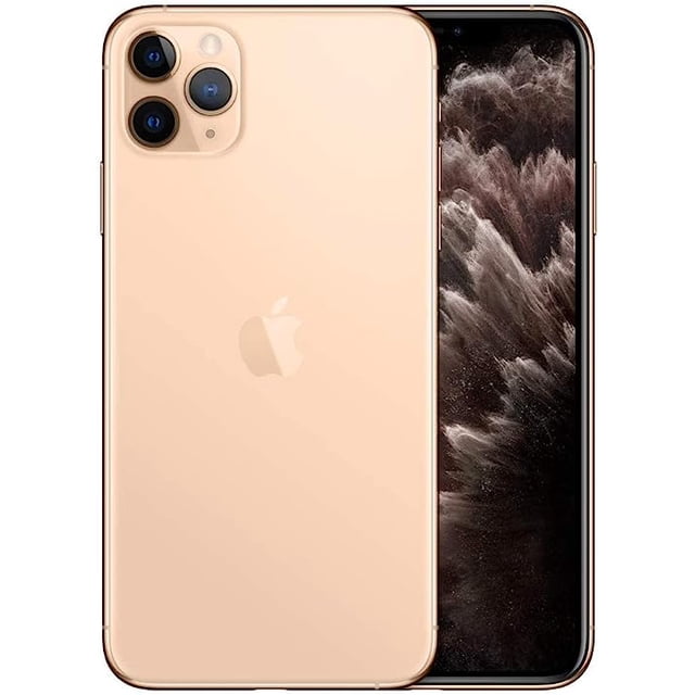Apple iPhone 11 Pro 256GB, factory unlocked and certified refurbished smartphone, displayed in a gold finish. Features include a 5.8-inch Super Retina XDR OLED display, triple-camera system with 12MP Ultra Wide, Wide, and Telephoto lenses, Night mode, and advanced A13 Bionic chip for gaming and AR. The front camera is a 12MP TrueDepth with Portrait mode, 4K video, and Slo-Mo capabilities. The device supports wireless charging, Face ID, and is water and dust resistant (IP68). Certified refurbished ensures like-new condition with full functionality and compatibility with Canadian mobile networks.