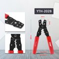 thumbnail image 2 of YTH-202B Terminal Crimping Pliers AWG Wire 14-28 Crimp Cable Cutting Hand Tools Clamp Multitools for Jewellery Making Fishing 18cm Red, 2 of 8