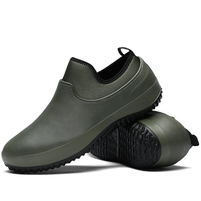 Mepaouo Chef Shoes for Men Water Proof Work Shoes Mens Slip Resistant Nursing Nurse Clogs Slip on Flats