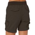 thumbnail image 2 of Innerwin Shorts Summer Casual Ladies Cargo Work Short Stretch Linen Dark Gray S, 2 of 7