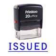thumbnail image 2 of Printtoo ISSUED Self Inking Rubber Stamp Office Stationary Stamp-Blue, 2 of 2