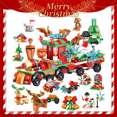 thumbnail image 4 of 12-in-1 Christmas Train Building Block Set for Adults, 300Pieces Mini Building Blocks with Reindeer & Snowman for Kids Christmas Birthday Gifts, 4 of 7
