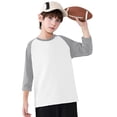 thumbnail image 5 of Économies d'Automne! HVOBTTY T-shirt Décontracté à Manches 3/4 pour Tout-Petit, Garçons Filles Orange Festival Mode Décontractée Haut à Manches 3/4 Col Rond Ensemble pour 3-14 Ans Gris, 11 Ans, 5 of 5