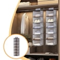 thumbnail image 1 of Value for Money,Thickened Multi-Layer Hanging Storage Bag, Wardrobe Hanging Box, Foldable Dust-Free Three-Dimensional Design, | Non-Woven Fabric, Gray-711 $BS$3, 1 of 1