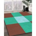 thumbnail image 3 of Ahgly Tapis Rond Lavable en Machine Intérieur Transitionnel Marron Sienne, 4 Pieds Rond, 3 of 7