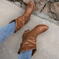 thumbnail image 4 of Amzcrzy Bottes Mi-Mollet pour Femmes Bottes Chaudes Rétro à Fermeture Éclair Bout Rond Chaussures Bottes Mi-Mollet Bottes pour Femmes Chaussures pour Femmes Bottes pour Femmes Bottes pour Dames Chaussures pour Femmes Bottes pour Dames, 4 of 6