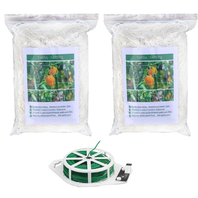 Filet Trelli Robuste pour Plantes, Filet de Soutien pour Grimper sur les Vignes, 5 X 30 Pi HU3749
