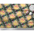 thumbnail image 1 of Soimoi Black polyester Crepe Fabric Flamingo & Bird Decor Fabric Printed Yard 42 Inch Wide, 1 of 5