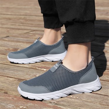 LEEy-world Mens Sneakers Mens Casual Shoes Fashion Sneakers Breathable Comfort Walking Shoes for Male,Grey