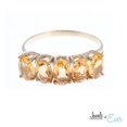 thumbnail image 1 of 10kt Gold Ring set with 6x4 mm genuine citrines, 1 of 2