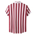 thumbnail image 3 of BOBOGOJP Chemises Habillées Ajustées pour Hommes Manches Courtes Décontractées Chemises Boutonnées Imprimées avec Poches, Rouge TTG, 3 of 4