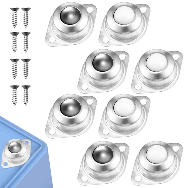 Shisuyan Ball Transfer Roller Stainless Steel 8Pcs 1.97X1.38X0.79in