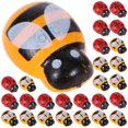 thumbnail image 1 of 200Pcs Artificial Animal Ornament Simulated Animal Statue Wooden Bee Ladybug Adornment, 1 of 9