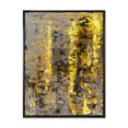 thumbnail image 1 of Designart Le jaune rencontre l'art abstrait gris II ART MURAL À CADRE FLOTTÉ, 1 of 4