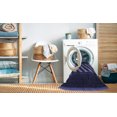 thumbnail image 2 of Ahgly Company Tapis d'Intérieur Lavables en Machine, Ronds, Bleu Nuit Transitionnel, Ronds de 5 Pi, 2 of 7