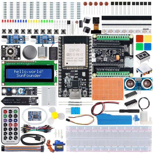 SunFounder ESP32 Ultimate Starter Kit (Compatible with Arduino) ESP32CAM, RoHS Compliant, Python C Scratch, Video Courses, IoT for Beginners Engineer