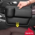 thumbnail image 2 of Black Car Passenger Side Seat Gap Storage Box Multifunctional Storage Pu Leather Organizer Black B #hj1W8, 2 of 7
