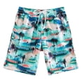 thumbnail image 1 of MIASHUI Boys Swim Trunks Summer Print Shorts Beachwear Clothes,Blue,8-9 Years, 1 of 6