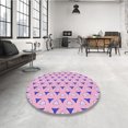 thumbnail image 4 of Ahgly Company Tapis d'Intérieur Lavable en Machine Carré Transitionnel Fleur Rose, 4 Pieds Carré, 4 of 7