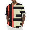 thumbnail image 2 of Styesk T-Shirts pour Homme Hommes Mode Décontractée Imprimé Sport Manches Courtes Col Rond Chemisiers Chemises, 2 of 4