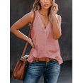 thumbnail image 2 of Women's Summer Basic Sleeveless V Neck Casual Tank Tops Loose Shirts, 2 of 5
