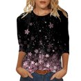thumbnail image 1 of Ketyyh-chn99 Chandail à Col Rond Femmes Dames T-Shirts T-Shirts Décontractés d'Été Hauts Tees Tuniques Coupe Ample Rose, TG, 1 of 4