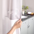 thumbnail image 3 of Hookless Its A Snap! Waffle Shower Curtain 3-in-1 Shower Curtain Includes Fabric Shower Curtain with Sheer Top Window Flex-On Rings & Fabric Liner 54 x 80 Misty Blue, 3 of 5