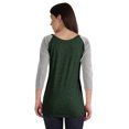 thumbnail image 3 of Inkmeso Womens Color Block Raglan Quarter Sleeve TShirt Baseball Tee Casual Sports Jersey Top, 3 of 8