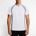 thumbnail image 2 of Short Sleeve T Shirt for Men Basketball Training Running Fitness Top Color Block Polyester, 2 of 8