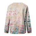 thumbnail image 5 of KIHOUT Chandails pour Femmes en Liquidation, Blouses à Manches Longues Col Rond Imprimé Floral Ample Automne Hiver, Tailles P-2TG, 5 of 5