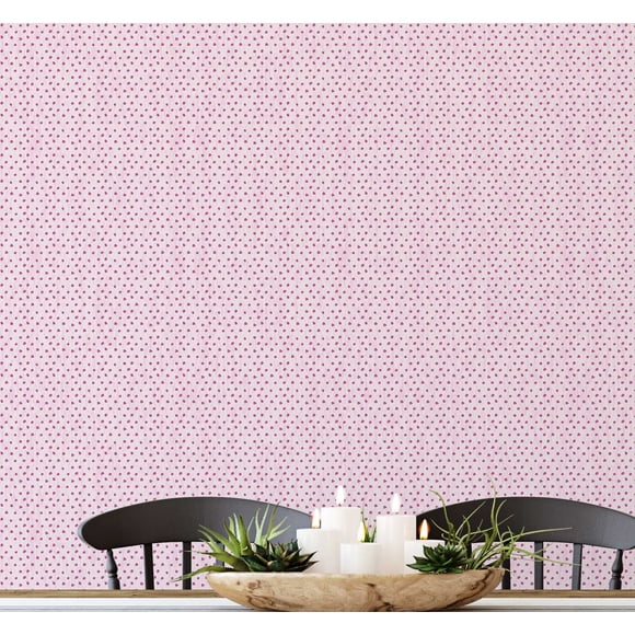 S4Sassy Peel & Stick Vinyl Wallpaper, Urban Chic Mini Heart Dots Contact Paper Waterproof - Pink, 25"x120", Removable Modern Wall Covering for Home Decor in Bedrooms & Living, Renter Spaces