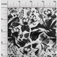 thumbnail image 1 of oneOone Polyester Spandex Blanc Tissu Feuilles & Floral Robe Tissu Tissu Imprimé par la Cour 56 Pouces de Large, 1 of 4