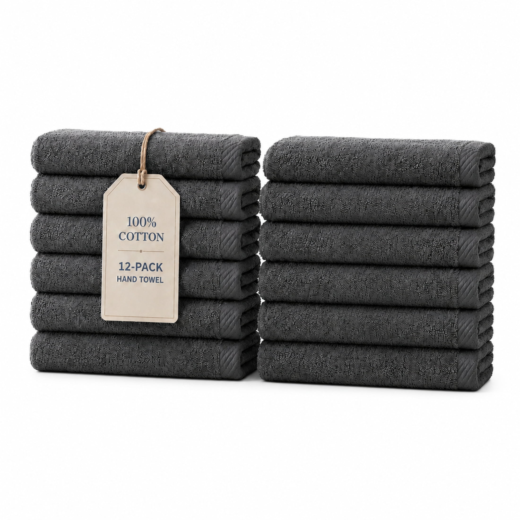 Swift Home 2 Pack Bath Towel Set – 100% Cotton, Luxuriously Soft, Highly Absorbent, Quick Dry, Grey