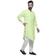thumbnail image 4 of Atasi Indian Cotton Summer Kurta Mandarin Collar Long Kurta For Men, 4 of 5
