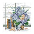 thumbnail image 1 of Stamped Cross Stitch Kits 14 Count Embroidery Cloth - Flower Windowsill Pattern,, 1 of 8