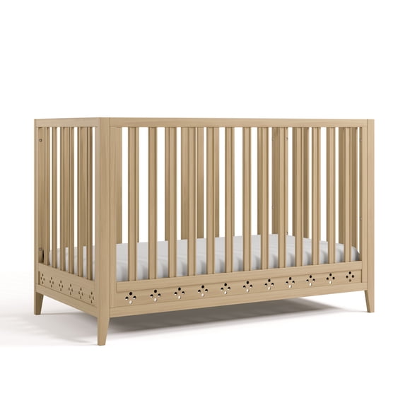 Lit d'enfant convertible 5 en 1 Storkcraft Mallorca avec barrière de sécurité pour tout-petit en prime, Bois flotté