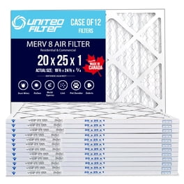 United Filter 16x25x4 MERV 8 Furnace Filter – Case Of 4, Actual Size 15.5" X 24.5" X 3.63" – Pleated HVAC Filter Catches Dust, Pollen, Pet Dander & Smoke