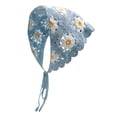 thumbnail image 1 of Hand Crocheted Hook Flower Hollowed Out Triangular Scarf Sweet And Cute Tie Hair Turban Hat, 1 of 2