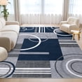thumbnail image 1 of HOMERRY Area Rugs 8' x 10' Rug for Living Room Geometric Washable Non-Slip Indoor Carpet for Home Decor, Navy, 1 of 5
