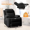 thumbnail image 2 of Lnsenfin Manual Small Recliner Chair for Small Spaces Linen Living Room,Black, 2 of 6