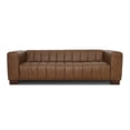 thumbnail image 1 of Portfino Leather Dark Chocolate 3-Seater Sofa, 1 of 4