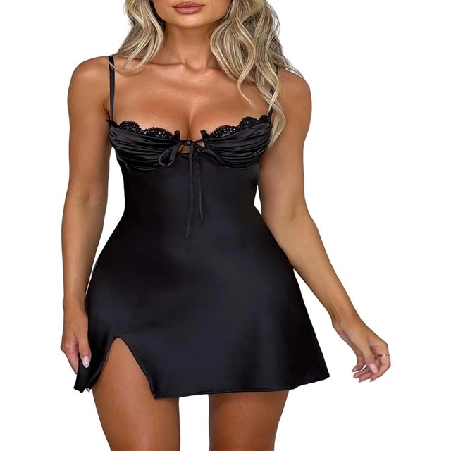 Robe de Fête Mini Décontractée d'Été Bohème à Bretelles Spaghetti et Col en V pour Femmes