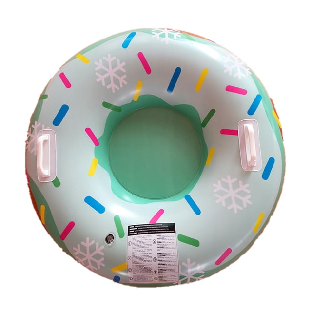 Labymos Inflatable Snow Tube Heavy Duty Snow Sled For Children and Adults Winter Inflatable Ski Circle Durable Snow Tube Skiing Toy