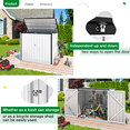 thumbnail image 4 of YODOLLA 46 Cu ft. Outdoor Horizontal Storage Shed in White with Multi-Opening Door Weather Resistant Metal Tool Shed, 4 of 8