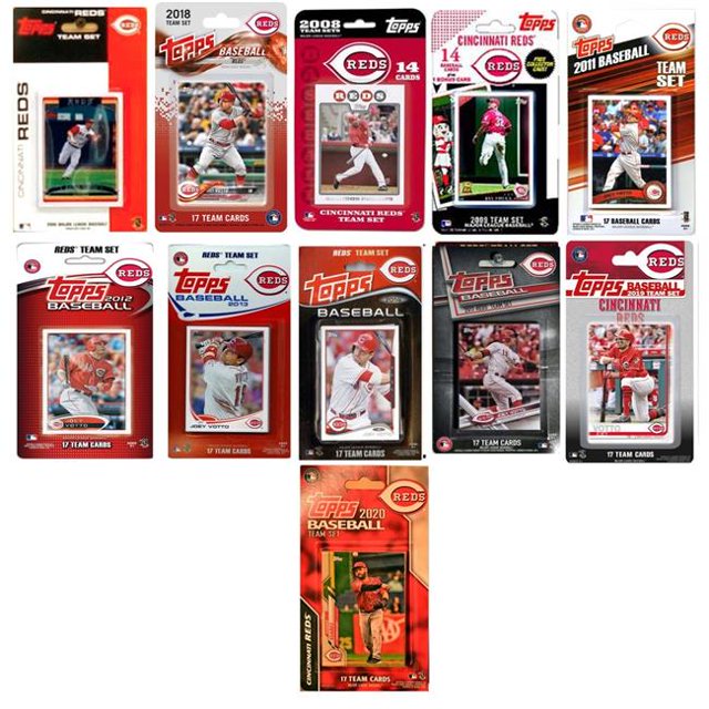 C&I Collectables REDS1120TS MLB Cincinnati Reds 11 Different Licensed Trading Card Team Set