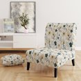thumbnail image 2 of Designart « Minimalisme Floral Neutre » Fauteuil d'Appoint Rembourré Blanc à Motif Floral - Fauteuil de Style Champêtre pour Salon, 2 of 7