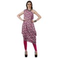 thumbnail image 1 of Moomaya Robe Kurti à une Épaule Imprimée pour Femme, Sans Manches, à Col Bénitier, Style Bohème, Tenue de Soirée de Designer, 1 of 7