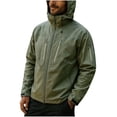 thumbnail image 1 of Lovzfmll Men's Rain Jacket Waterproof Windproof Hooded Outdoor Shell Army Green, S, 1 of 4