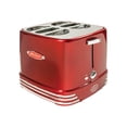 thumbnail image 3 of Nostalgia 4 Slot Hot Dog and Bun Toaster with Mini Tongs, Hot Dog Toaster Works with Chicken, Turkey, Veggie Links, Sausages and Brats, Retro Red, 3 of 6